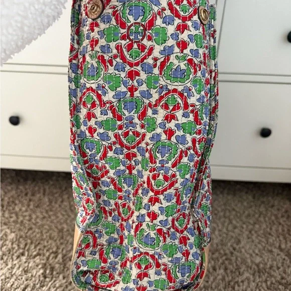 Tory Burch Multicolor Floral Canvas Tote with Tan Leather Logo - Picture 8 of 15